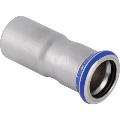 Przedłużka GEBERIT Mapress Edelstahl redukcja, stal nierdzewna, 54 mm, DN 50 x 18 mm x DN 15 (końcówka wciskowa x mufa zaprasowywana) z uszczelką