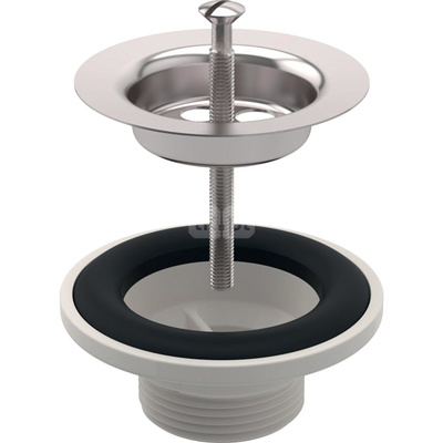 Zawór zestawu odpływowego Geberit do umywalki: Stal nierdzewna