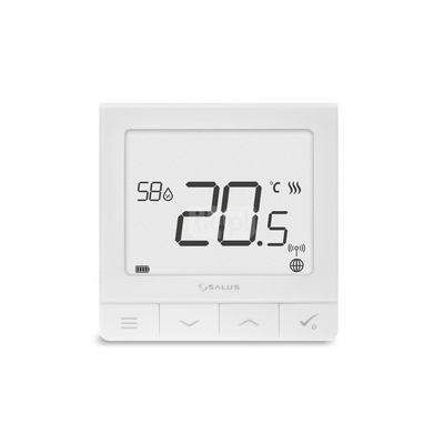 Regulator temperatury SALUS SQ610RF bezprzewodowy Zigbee z wyświetlaczem, montaż natynkowy