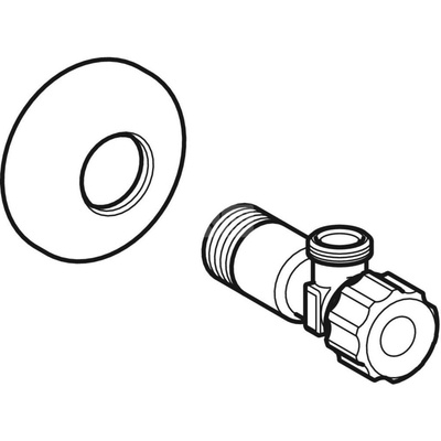 Zawór kątowy Geberit G 3/8'' / G 1/2'': Chrom błyszczący
