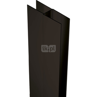 Profil poszerzający nero z elementami montażowymi, wys. 200 cm