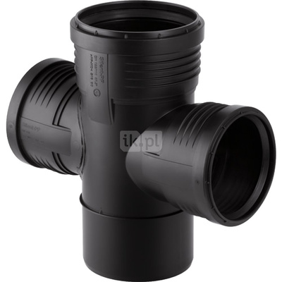 Czwórnik GEBERIT Silent-PP polipropylen, 125 mm x 110 mm x 110 mm x 125 mm DN 125 x DN 100 x DN 100 x DN 125, mw x mw x mw x mw