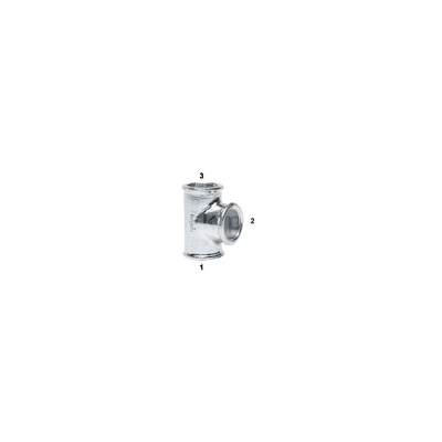 Trójnik UNIPAK Gebo Fitting redukcja żeliwo (ocynk) 2 1/2'' x 1 1/4'' x 2 1/2'' GW