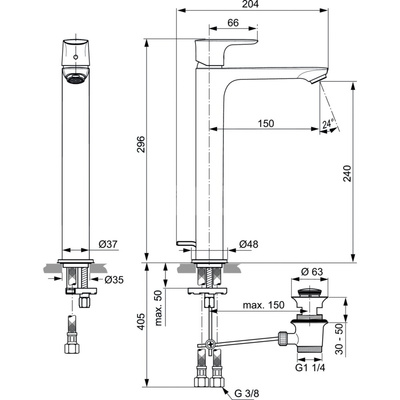 CONNECT AIR BATERIA UMYWALKOWA WYSOKA Z/K