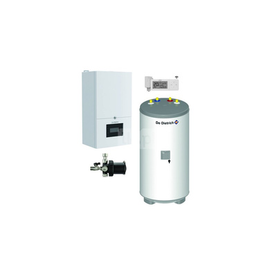 Pakiet - Kocioł gazowy jednofunkcyjny DE DIETRICH MCR4 19 kondensacyjny wiszący 2.5 - 20.7 kW + RegulatorAD248P + Zasobnik c.w.uAQUAvie125 + Filtr magnetyczny XS90