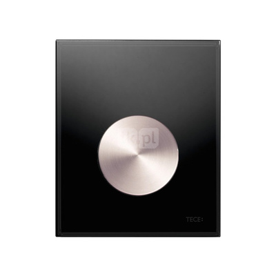 Przycisk spłukujący do stelaża do pisuaru (Mechaniczny) TECE loop szkło, kolor czarny / stal nierdzewna szczotkowana "anti-fingerprint"
