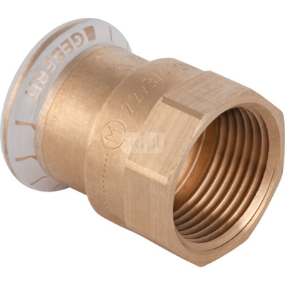 Złączka przejściowa GEBERIT Mapress Kupfer, Cu, 3/8'' x 12 mm (GW x mufa zaprasowywana), (głębokość: 2 mm) z uszczelką
