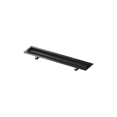 TECE drainline - rynna odpływowa prosta z kołnierzem i taśmą uszczelniająca Seal System 800 mm czarna matowa