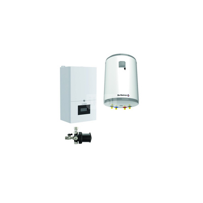 Pakiet - Kocioł gazowy jednofunkcyjny DE DIETRICH MCR4 24 kondensacyjny wiszący 3.3 - 26.1 kW + Zasobnik c.w.uAQUAvie100 + Filtr magnetyczny XS90