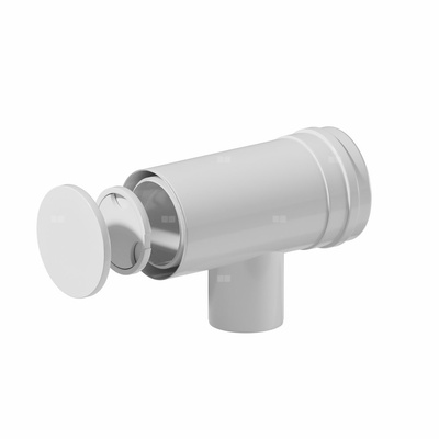 Kolano redukowane [nowe]  PP-AL  87' DN60/100mm x 80/125mm z rewizją z uszczelką [EPDM] 