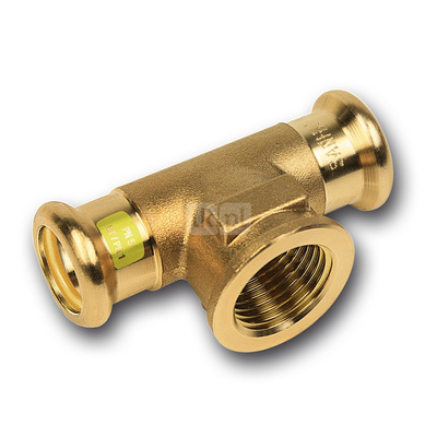 Trójnik SANHA Press Gas miedź 54 mm x 1/2'' x 54 mm (zw x GW x zw)