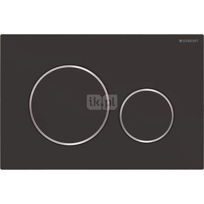Przycisk uruchamiający Geberit Sigma20, przedni, czarny mat, easy-to-clean, okrągły