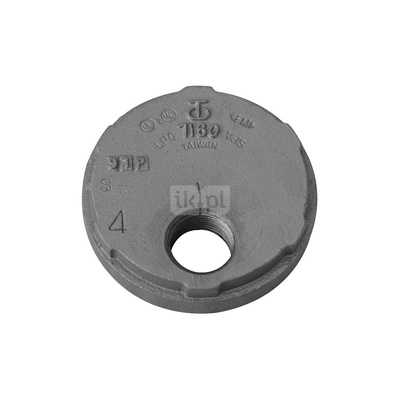 Zaślepka z przepustem ocynkowana GW Groove - 88.9 Rp2"