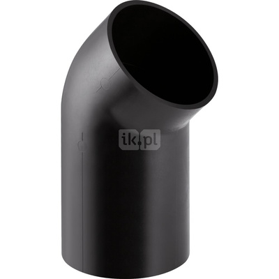Kolano o wydłużonym końcu 45' GEBERIT HDPE, PE / polietylen, 110 mm, DN 100 x 110 mm x DN 100 (króciec)