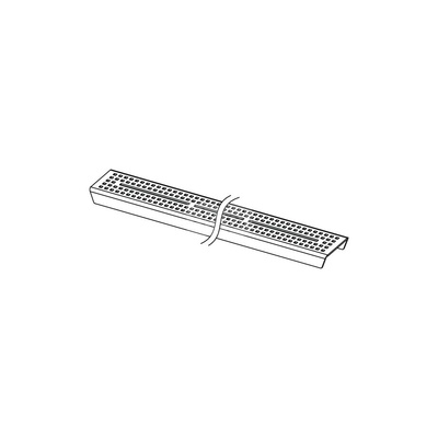 Ruszt prosty quadratum 1200 mm do odpływu prysznicowego stal szczotkowana TECE drainline