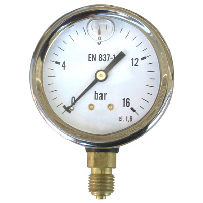 Manometr z rurką Bourdona SOCLA glicerynowy 212G 0-10 bar Gwint zewnętrzny 1/4'' radialny fi 50 mm, obudowa ze stali nierdzewnej