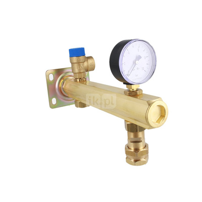 Zespół przyłączeniowy AFRISO BSB 3/4'' GW x szybkozłącze, max. 6 bar + wskaźnik ciśnienia