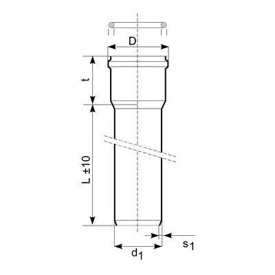 Rura kanalizacyjna zewnętrzna pvc-u MAGNAPLAST KGEL 315 x 3000 x 9.2 z kielichem wydłużonym lita pomarańczowa, klasa C - SN 8