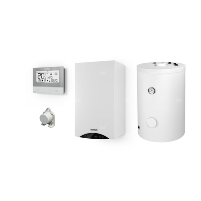 Pakiet nr 5 z kotłem i zasobnikiem SWK 120l - Kocioł gazowy jednofunkcyjny TERMET GOLD PLUS II wiszący 25 kW