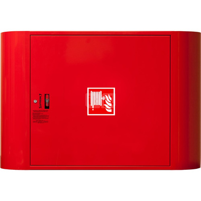 Hydrant DN 25 FIT zawieszany, wersja z dwoma ćwierćwałkami, wąż 20 m, zamek patent, RAL 3000