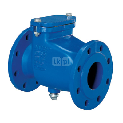 Zawór zwrotny kołnierzowy, zamknięcie klapowe, typ 405, Pnom 1,0 MPa, DN 300