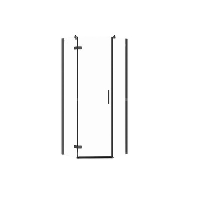 KABINA PRYSZNICOWA PIĘCIOKĄTNA CITY CZARNA 80X80X195 LEWA TRANS.