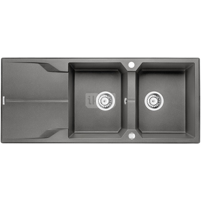 Zlew. andante antracyt metalik granit 2k z/o 1160x500x224,3,5" + osprzęt space-saver