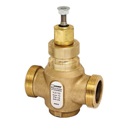 Zawór regulacyjny dwudrożny ESBE VLE122, DN 15 (GZ gazowy walcowy x GZ gazowy walcowy), zabezpieczenie: Stan surowy, PN 16, Kvs: 1.6 m3/h
