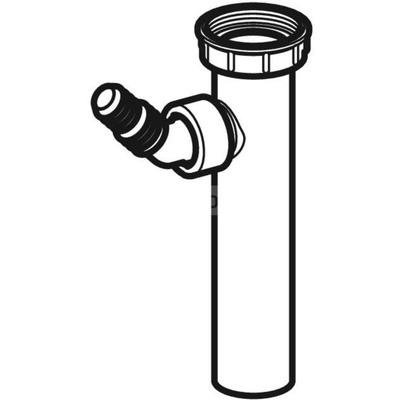Trójnik Geberit z nakrętką: d=40mm, G=1 1/4’’, d1=19 / 23mm, Biały-alpin