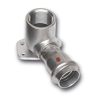 Kolano 90' SANHA NiroTherm Press ścienne, stal nierdzewna, 22 mm x 3/4'' (zw x GW)