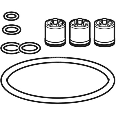 Zestaw uszczelek i zaworów zwrotnych Geberit do baterii umywalkowych typy 185 i 186