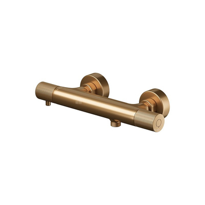 BATERIA NATRYSKOWA TERMOST. ŚCIENNA ZEN MIEDŹ SZCZOTKOWANA