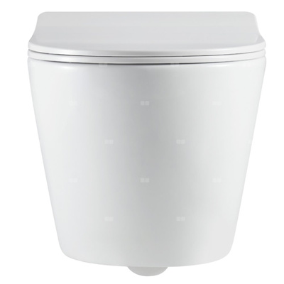 Podwieszana miska WC Limnos z systemem cichego spłukiwania (QFS) i deską wolnoopadającą