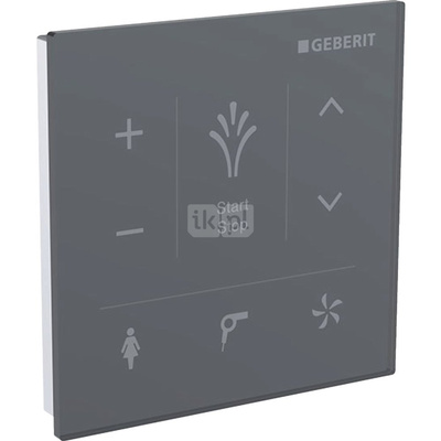 Ścienny panel sterujący do Geberit AquaClean: Czarny / Szkło