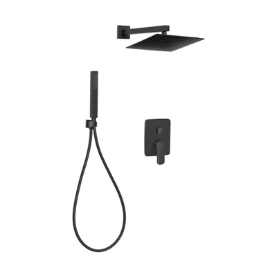 Zestaw podtynkowy z baterią podtynkową 2-funkcyjną Siros 010 czarny