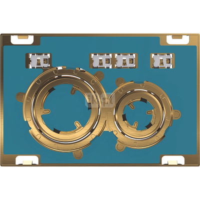 Przycisk uruchamiający Geberit Sigma50, przedni, uniwersalny, pierścienie: mosiądz, okrągły