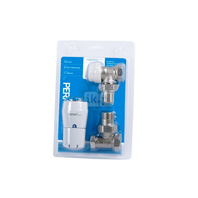 PHA-027 Komplet termostatyczny z nastawą 1/2" kątowy