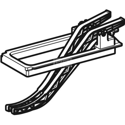 Podpora wentylatora z dźwignią uruchamiającą, do modułu sanitarnego Geberit Monolith do WC