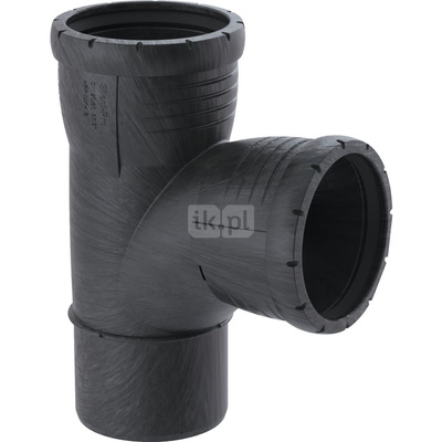 Trójnik GEBERIT Silent-Pro 87.5' PP 90 mm x 90 mm x 90 mm (mufa z tworzywa sztucznego do spawania/zgrzewania x mufa z tworzywa sztucznego do spawania/zgrzewania x króciec z tworzywa sztucznego do spawania/zgrzewaniania)