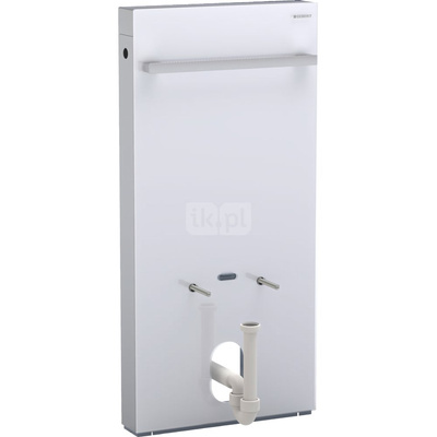 Moduł sanitarny do bidetu GEBERIT Monolith, 1010 mm x 480 mm x 106 mm, regulacja wysokości, front: biały, bok: aluminium