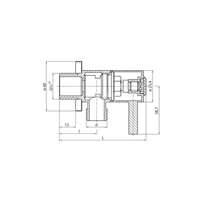 Zawór wodny PERFEXIM PHA-052 GZ 1/2'' x GZ 3/8''