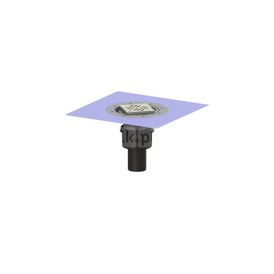 Wpust Ecoguss, DN80, odpł. pionowy, z nasadką Variofix i kratką szczel/ramą nierdz. 120x120