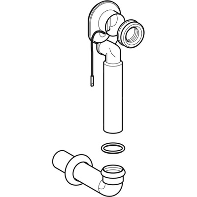 Syfon ślimakowy Geberit do systemu spłukiwania pisuarów, przyłącze w dół i pionowe