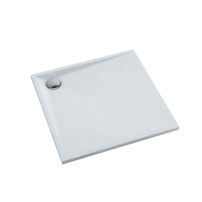 Schedpol Brodzik kompozytowy Stabilsound Plus® Etrusco White Stone 90x90x3 cm, kwadratowy