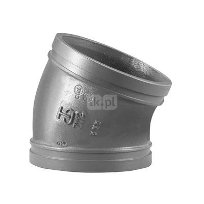 Kolano 22.5' ocynkowane Groove - 114.3