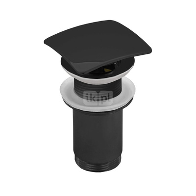 Zestaw odpływowy do umywalki PERFEXIM SPMWK03K czarny mat 2 3/4'', przycisk kwadratowy wypukły