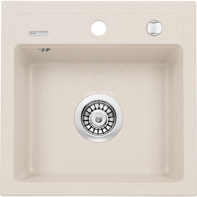Zlew. zorba beż granit 1k b/o 440x440x184 3,5" + osprzęt space-saver