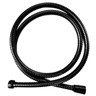 Stalowy wąż natryskowy Dark, 150 cm, czarny