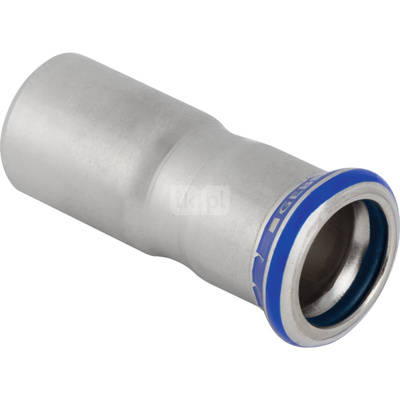 Przedłużka GEBERIT Mapress Edelstahl FKM redukcja, stal nierdzewna, 42 mm, DN 40 x 35 mm x DN 32 (mufa zaprasowywana x końcówka wsuwana) z uszczelką