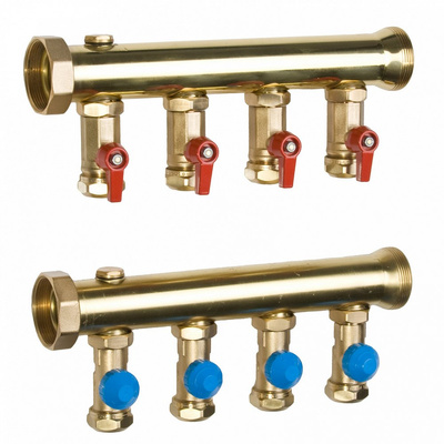 Rozdzielacze przemysłowe 2", rozstaw 80mm COLL.PREM.3/4"3DER.VALV.CONTR.EUROK